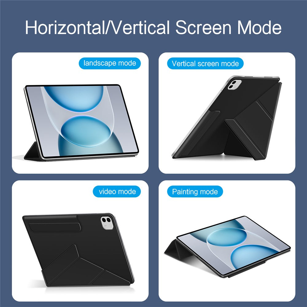 For Honor MagicPad 3 Pro 12.3 Y-type Stand Cover Anti-scratch Magnetic PU Leather Tablet Case