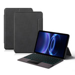 For Xiaomi Redmi Pad 2 SE Leather Case + Touchpad Bluetooth-Compatible Keyboard with Backlit
