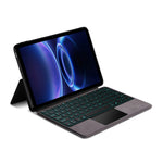 For Xiaomi Redmi Pad 2 SE Leather Case + Touchpad Bluetooth-Compatible Keyboard with Backlit