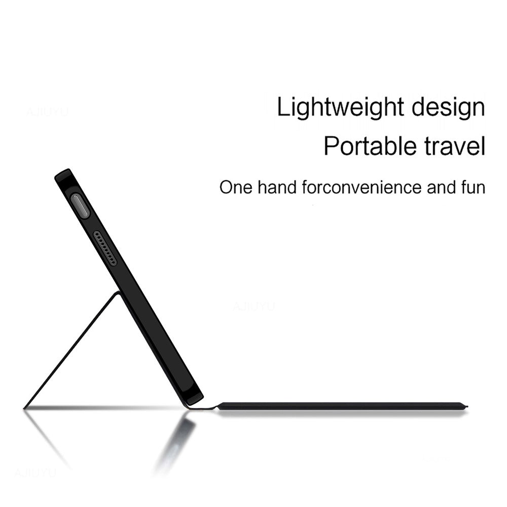 For Xiaomi Redmi Pad 2 SE Leather Case + Touchpad Bluetooth-Compatible Keyboard with Backlit