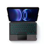For Xiaomi Redmi Pad 2 SE Leather Case + Touchpad Bluetooth-Compatible Keyboard with Backlit