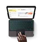 For Xiaomi Redmi Pad 2 SE Leather Case + Touchpad Bluetooth-Compatible Keyboard with Backlit