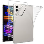 For Lenovo Yoga Tab 11.1 Case TPU Drop-Resistant Clear Tablet Cover + Tempered Glass Screen Film