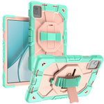 Case For Honor Pad X8 Pro  /  X9 Pro  /  X9a  /  X10 Pro with Kickstand Wrist Strap PC + Silicone Tablet Cover