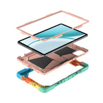 Tabletcover til Honor Pad X8 Pro / 9 Pro / X9a / 10 Pro med støttefod PC + silikone stødsikkert beskyttelsescover