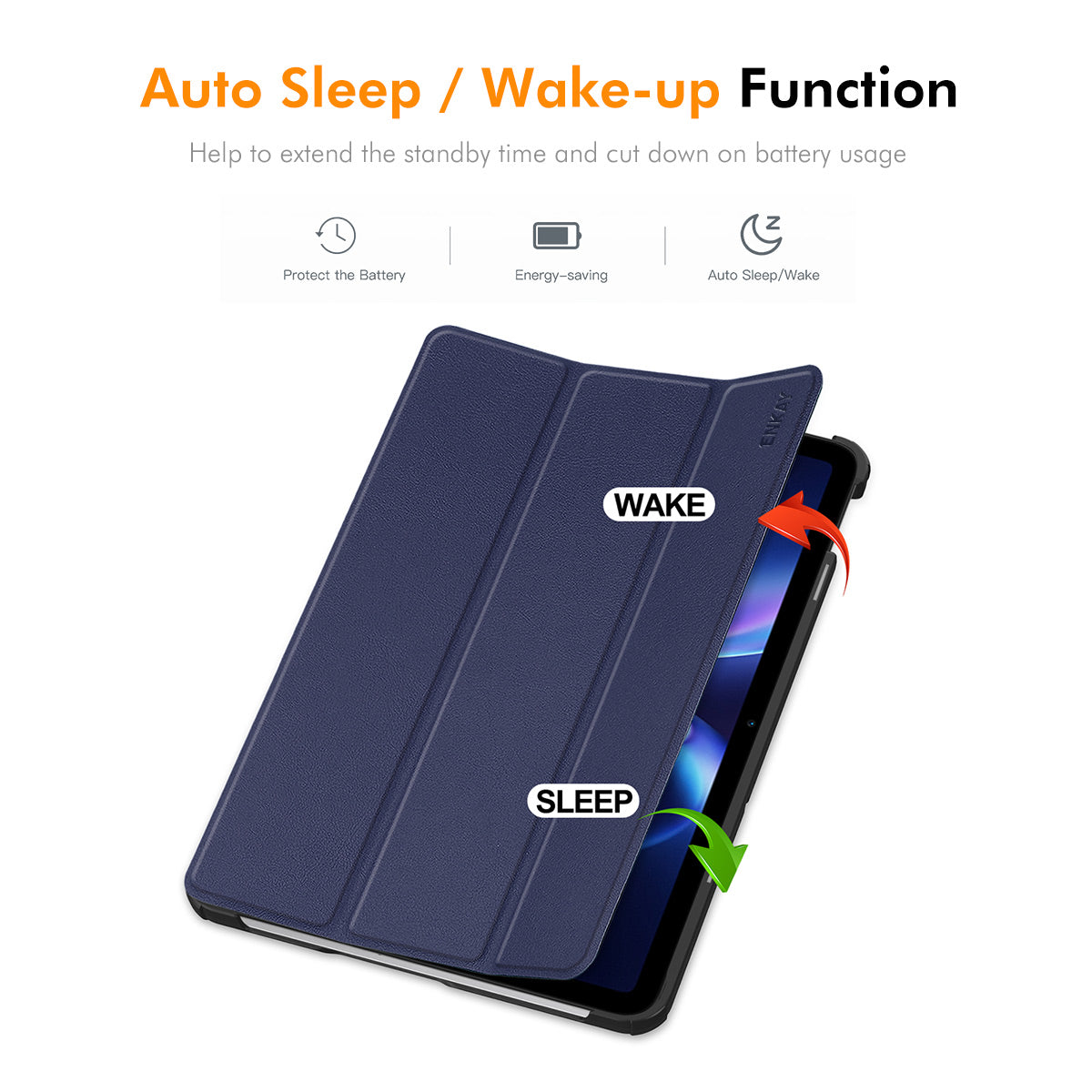 HAT PRINCE for Xiaomi Redmi Pad 2 SE Trifold Stand Cover ENKAY  PU Leather + PC Tablet Case