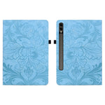 Tablet Case For Samsung Galaxy Tab S10+ / S9+ / S9 FE+ / S8+ Floral Pattern Folio PU Leather Cover with Card Slots