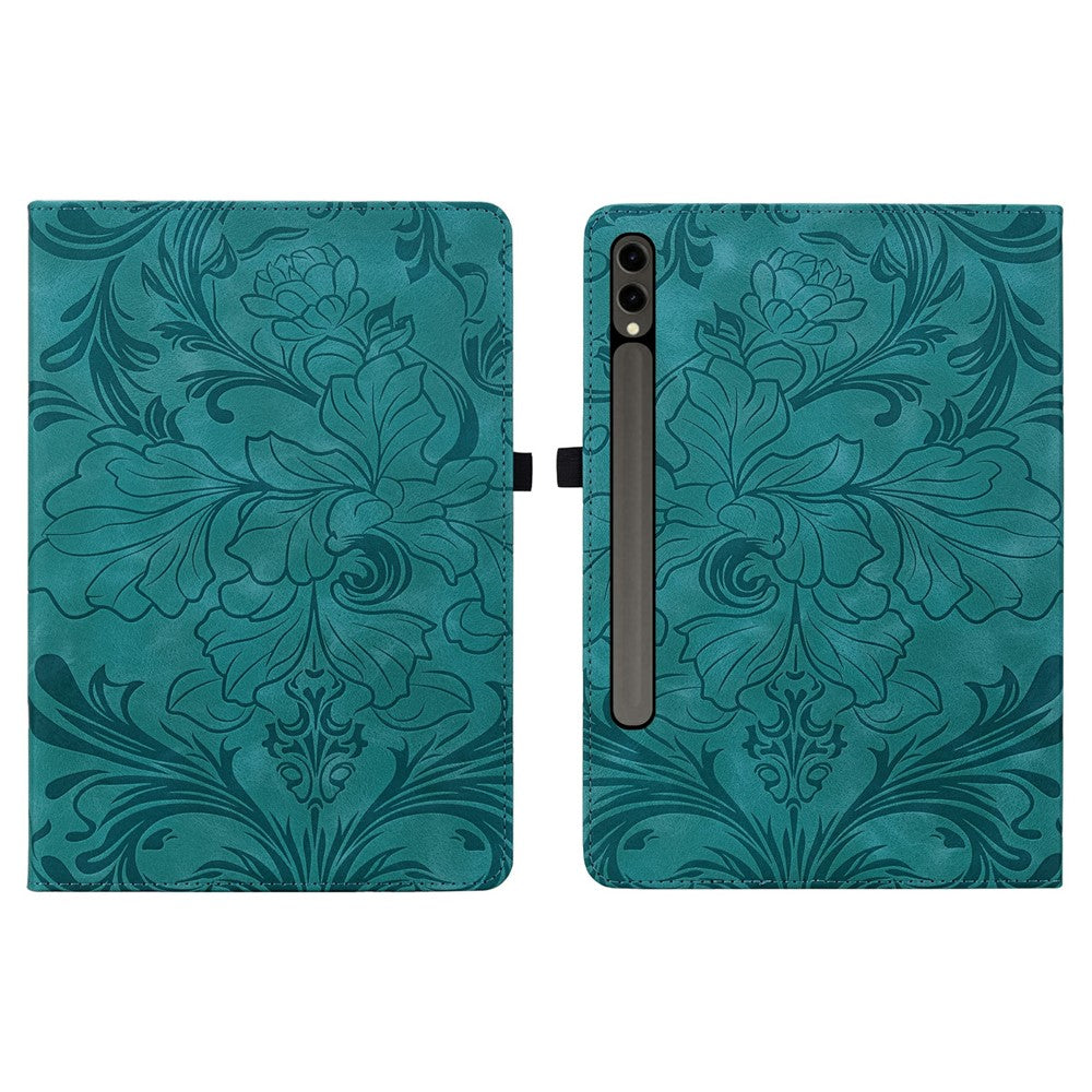 Tablet Case For Samsung Galaxy Tab S10+ / S9+ / S9 FE+ / S8+ Floral Pattern Folio PU Leather Cover with Card Slots