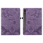 Tablet Case For Samsung Galaxy Tab S10+ / S9+ / S9 FE+ / S8+ Floral Pattern Folio PU Leather Cover with Card Slots