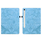 For Samsung Galaxy Tab S10 FE+ Case Floral Pattern Folio PU Leather Tablet Cover with Card Slots