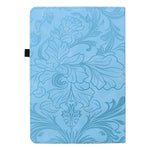For Samsung Galaxy Tab S10 FE+ Case Floral Pattern Folio PU Leather Tablet Cover with Card Slots