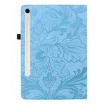 For Samsung Galaxy Tab S10 FE+ Case Floral Pattern Folio PU Leather Tablet Cover with Card Slots