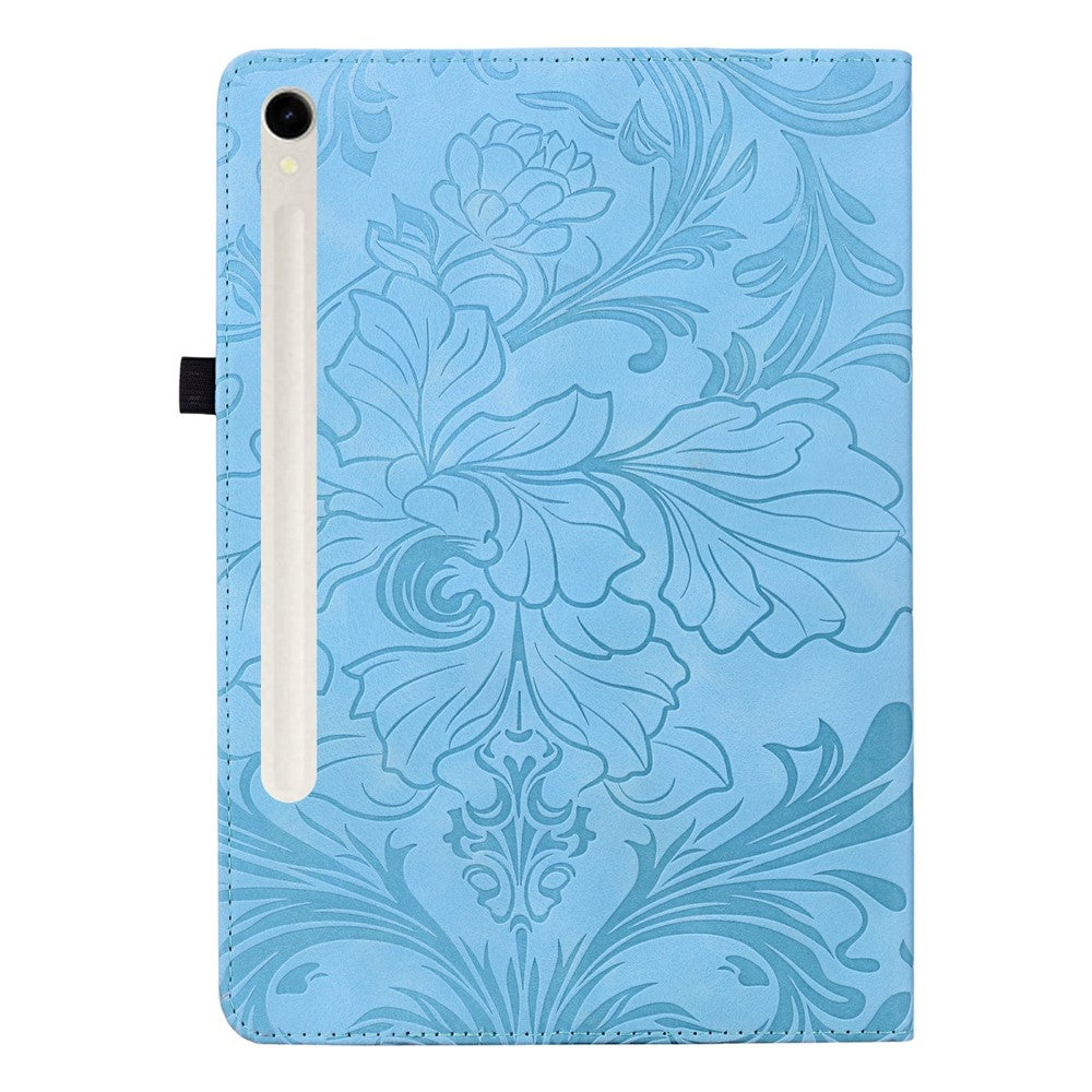 For Samsung Galaxy Tab S10 FE+ Case Floral Pattern Folio PU Leather Tablet Cover with Card Slots