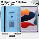 For Samsung Galaxy Tab S10 FE+ Case Floral Pattern Folio PU Leather Tablet Cover with Card Slots