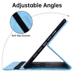 For Samsung Galaxy Tab S10 FE+ Case Floral Pattern Folio PU Leather Tablet Cover with Card Slots