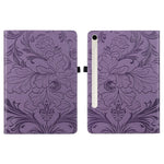 For Samsung Galaxy Tab S10 FE+ Case Floral Pattern Folio PU Leather Tablet Cover with Card Slots