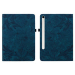 For Samsung Galaxy Tab S10 FE+ Case Floral Pattern Folio PU Leather Tablet Cover with Card Slots