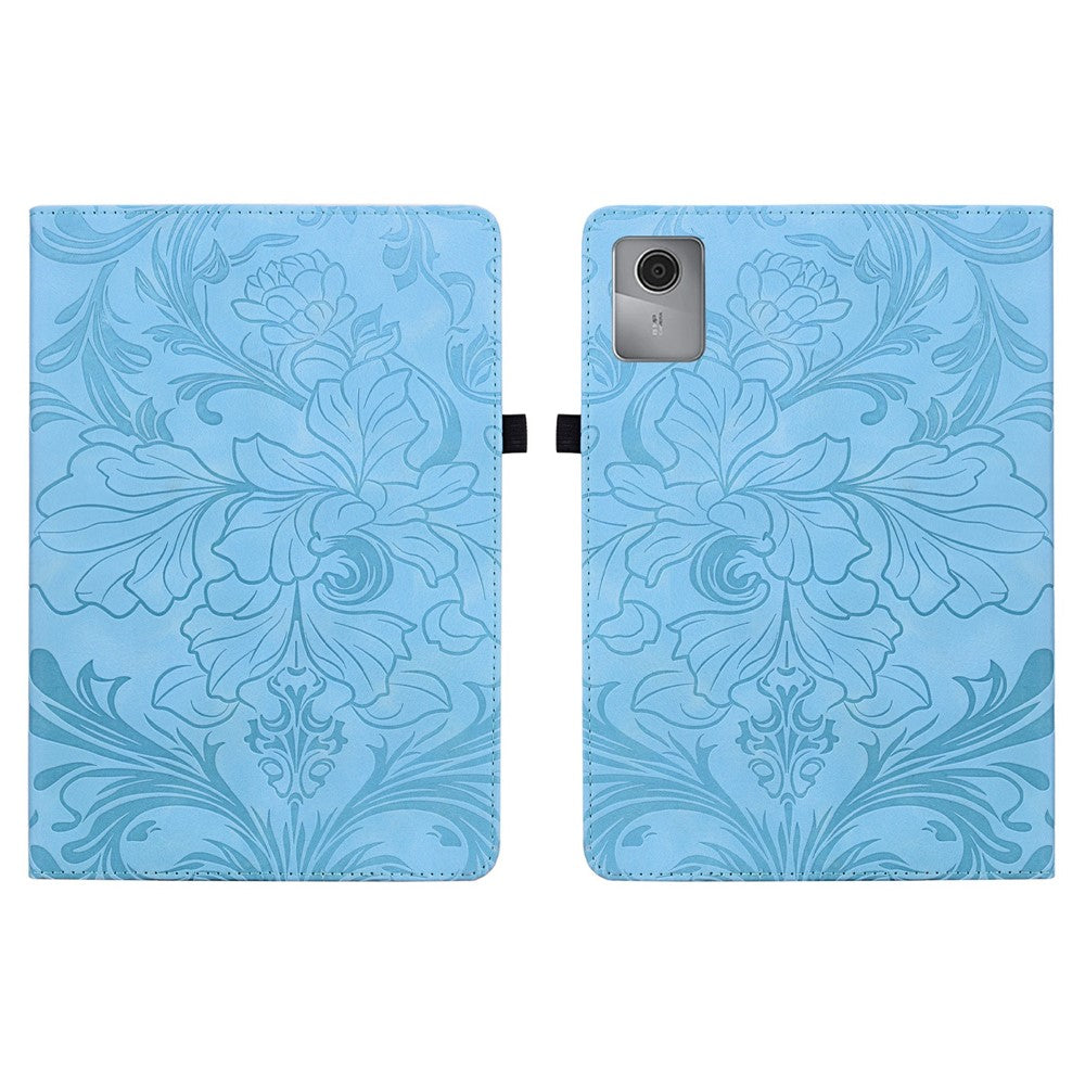 For Lenovo Tab M11 / Xiaoxin Pad 11 2024 Case Floral Pattern Folio PU Leather Tablet Cover with Card Slots
