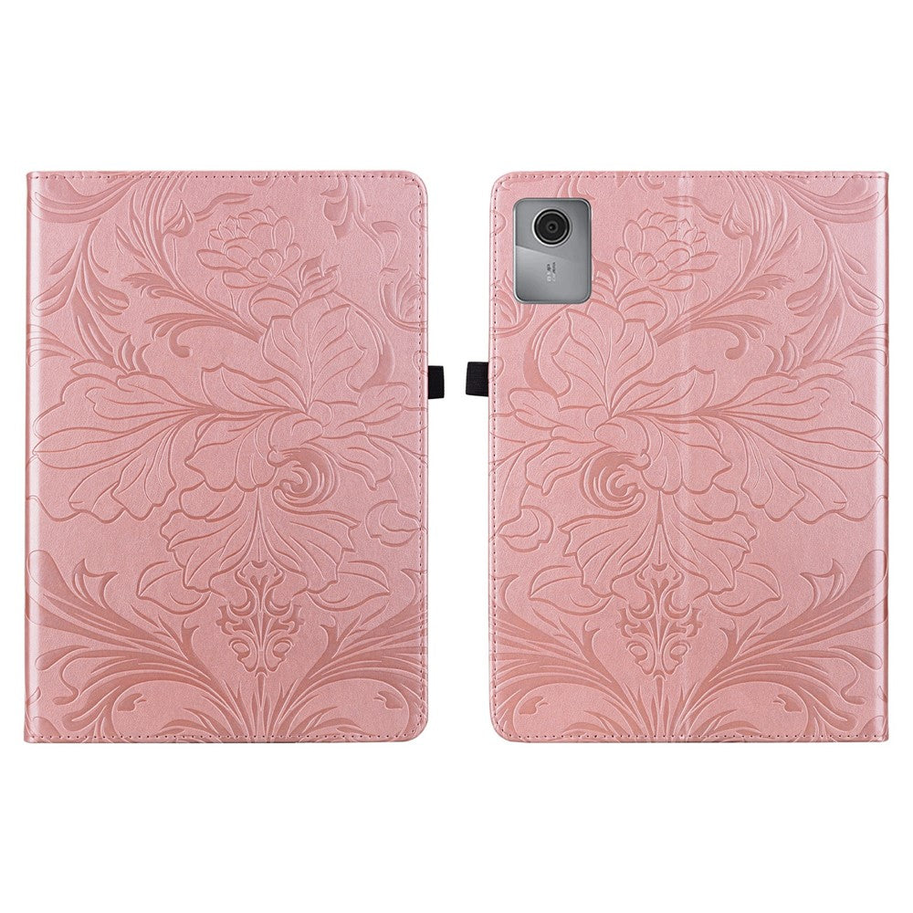 For Lenovo Tab M11 / Xiaoxin Pad 11 2024 Case Floral Pattern Folio PU Leather Tablet Cover with Card Slots