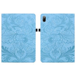 For Lenovo Tab Plus Case Floral Pattern Folio PU Leather Tablet Cover with Card Slots