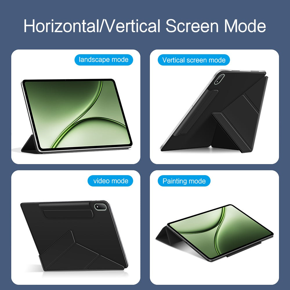 For OnePlus Pad 3 Pro Y-type Stand Cover Anti-scratch Magnetic PU Leather Tablet Case