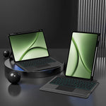 For OnePlus Pad 3 Pro Leather Case + Bluetooth-Compatible Keyboard with Backlight Trackpad