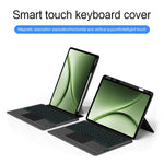For OnePlus Pad 3 Pro Leather Case + Bluetooth-Compatible Keyboard with Backlight Trackpad