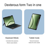 For OnePlus Pad 3 Pro Leather Case + Bluetooth-Compatible Keyboard with Backlight Trackpad