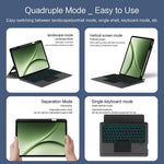 For OnePlus Pad 3 Pro Leather Case + Bluetooth-Compatible Keyboard with Backlight Trackpad
