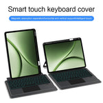 For OnePlus Pad 3 Pro Leather Case + Bluetooth-Compatible Keyboard with Backlight Trackpad