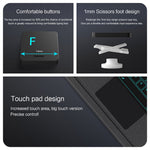 For OnePlus Pad 3 Pro Leather Case + Bluetooth-Compatible Keyboard with Backlight Trackpad