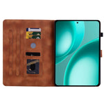 For Oppo Pad Mini Case Lily Flower Imprint Card Slots Leather Tablet Cover