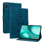 For Oppo Pad Mini Case Lily Flower Imprint Card Slots Leather Tablet Cover