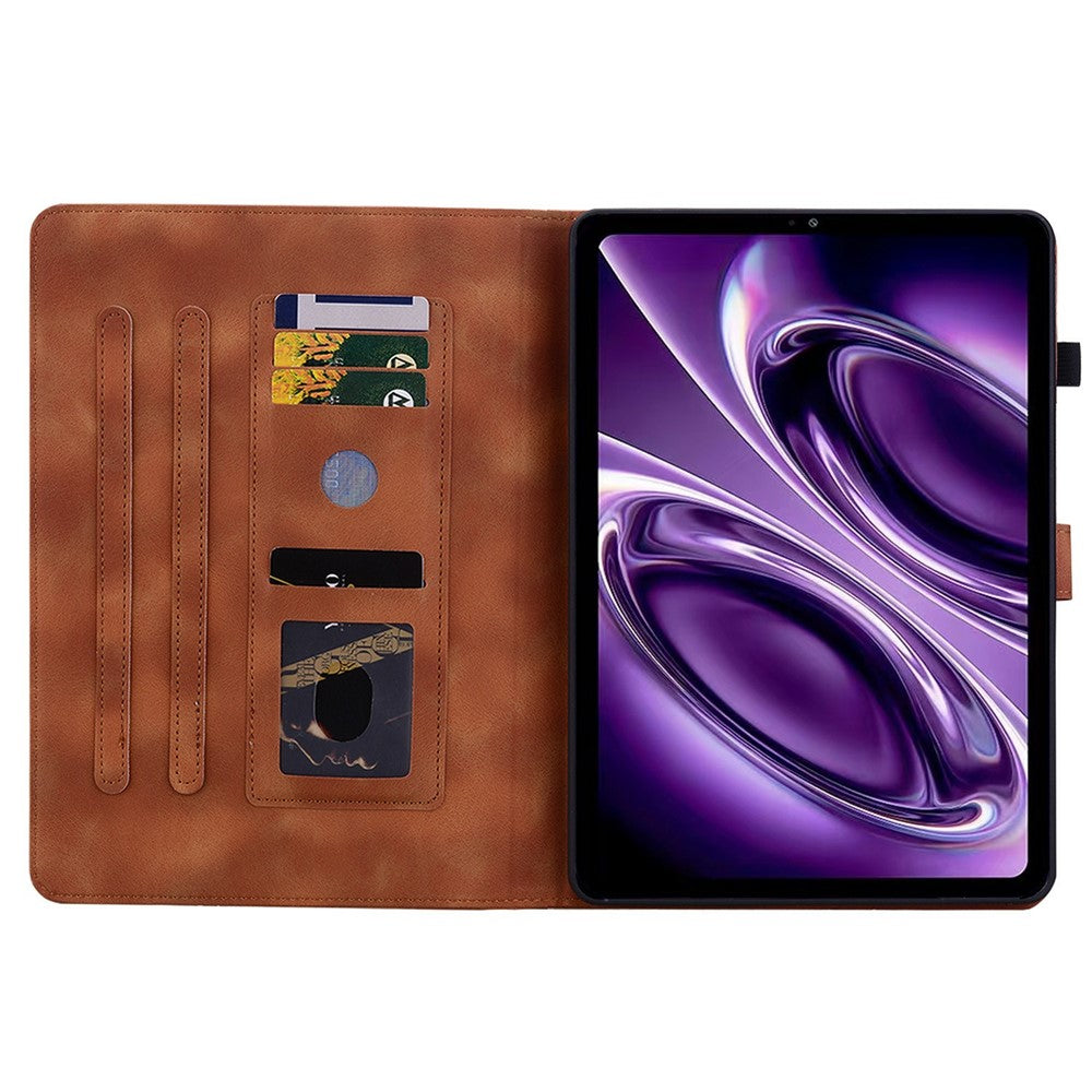 For Xiaomi Redmi K Pad 2 Case Lily Flower Imprint Card Slots Leather Tablet Cover