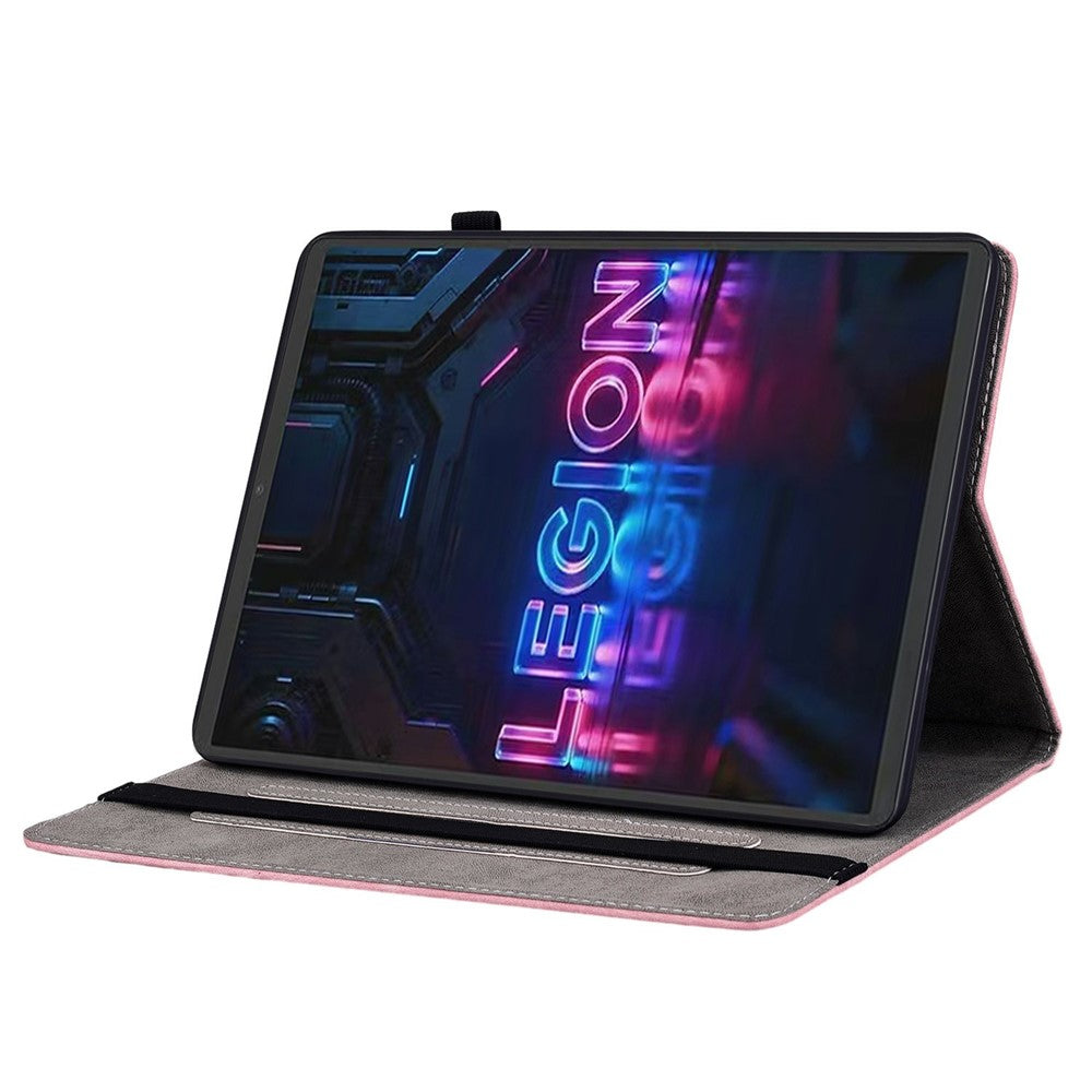 For Lenovo Tab Gen 5 / Legion Y700 (Gen 5) Case Card Holder Anti-Scratch Leather Cover Rose Flower Imprint