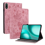 For Oppo Pad Mini Case Card Holder Anti-Scratch Leather Cover Rose Flower Imprint