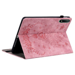 For Oppo Pad Mini Case Card Holder Anti-Scratch Leather Cover Rose Flower Imprint