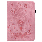 For Oppo Pad Mini Case Card Holder Anti-Scratch Leather Cover Rose Flower Imprint