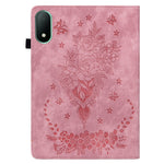 For Oppo Pad Mini Case Card Holder Anti-Scratch Leather Cover Rose Flower Imprint