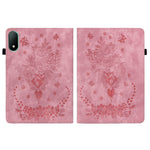 For Oppo Pad Mini Case Card Holder Anti-Scratch Leather Cover Rose Flower Imprint