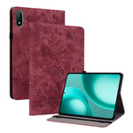 For Oppo Pad Mini Case Card Holder Anti-Scratch Leather Cover Rose Flower Imprint