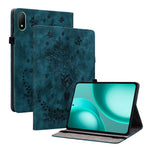 For Oppo Pad Mini Case Card Holder Anti-Scratch Leather Cover Rose Flower Imprint