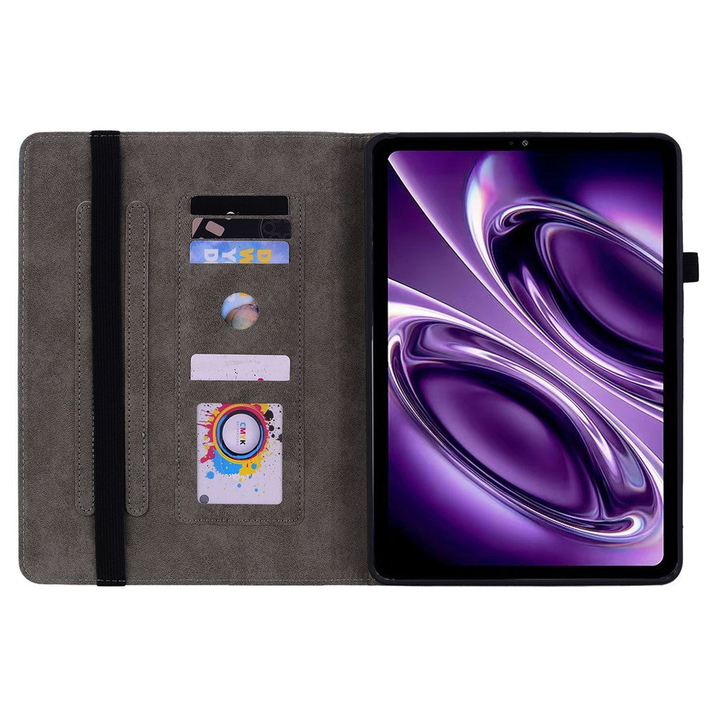 For Xiaomi Redmi K Pad 2 Case Card Holder Anti-Scratch Leather Cover Rose Flower Imprint