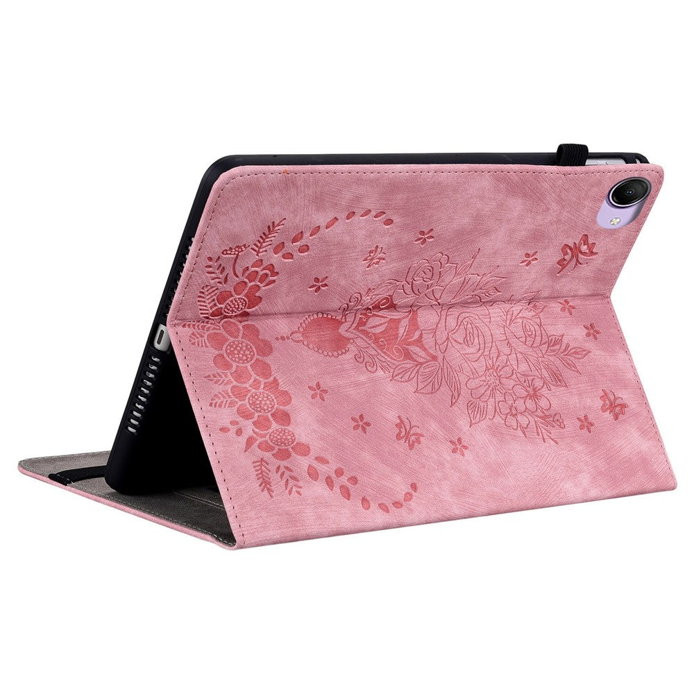 For Xiaomi Redmi K Pad 2 Case Card Holder Anti-Scratch Leather Cover Rose Flower Imprint