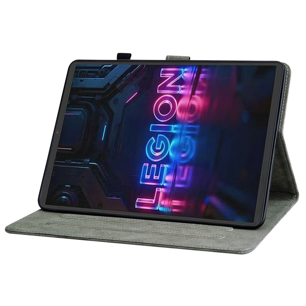 For Lenovo Tab Gen 5 / Legion Y700 (Gen 5) Case Tiger Imprint Anti-Scratch PU Leather Tablet Cover
