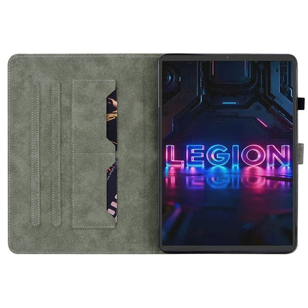 For Lenovo Tab Gen 5 / Legion Y700 (Gen 5) Case Tiger Imprint Anti-Scratch PU Leather Tablet Cover