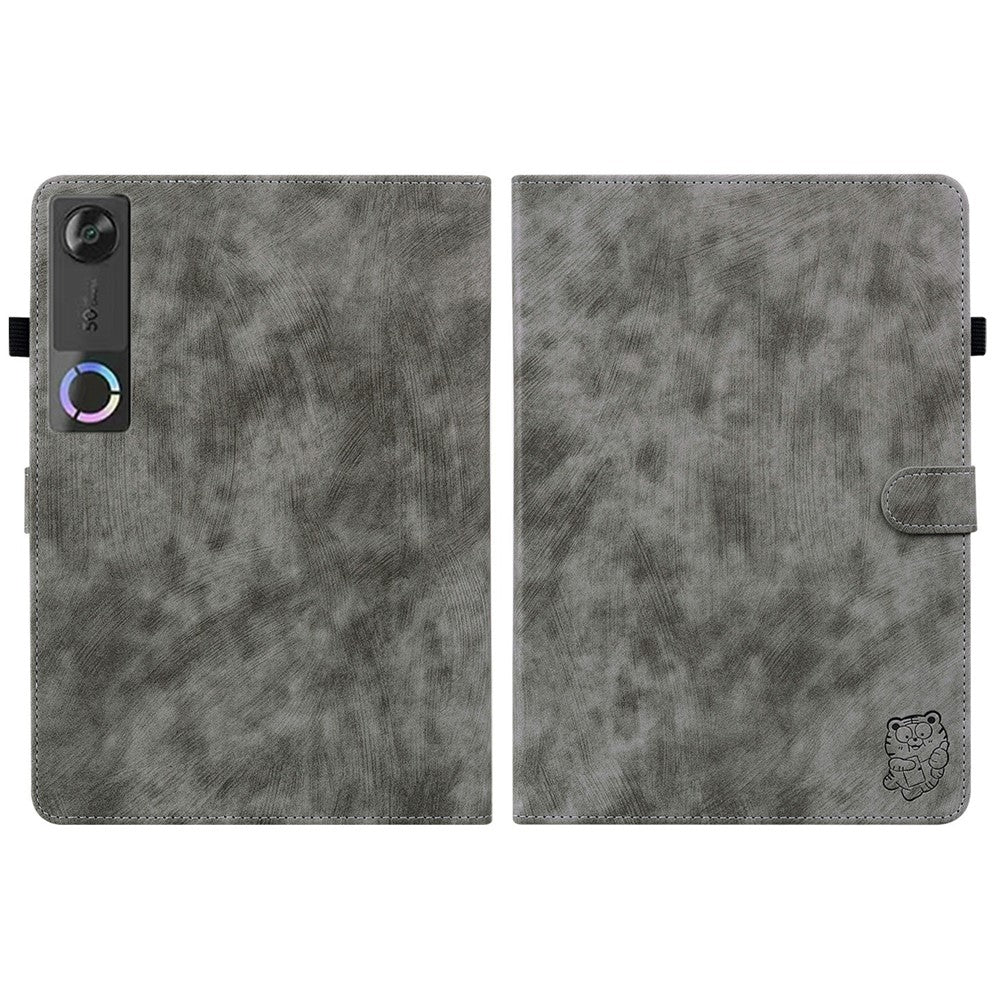 For Lenovo Tab Gen 5 / Legion Y700 (Gen 5) Case Tiger Imprint Anti-Scratch PU Leather Tablet Cover