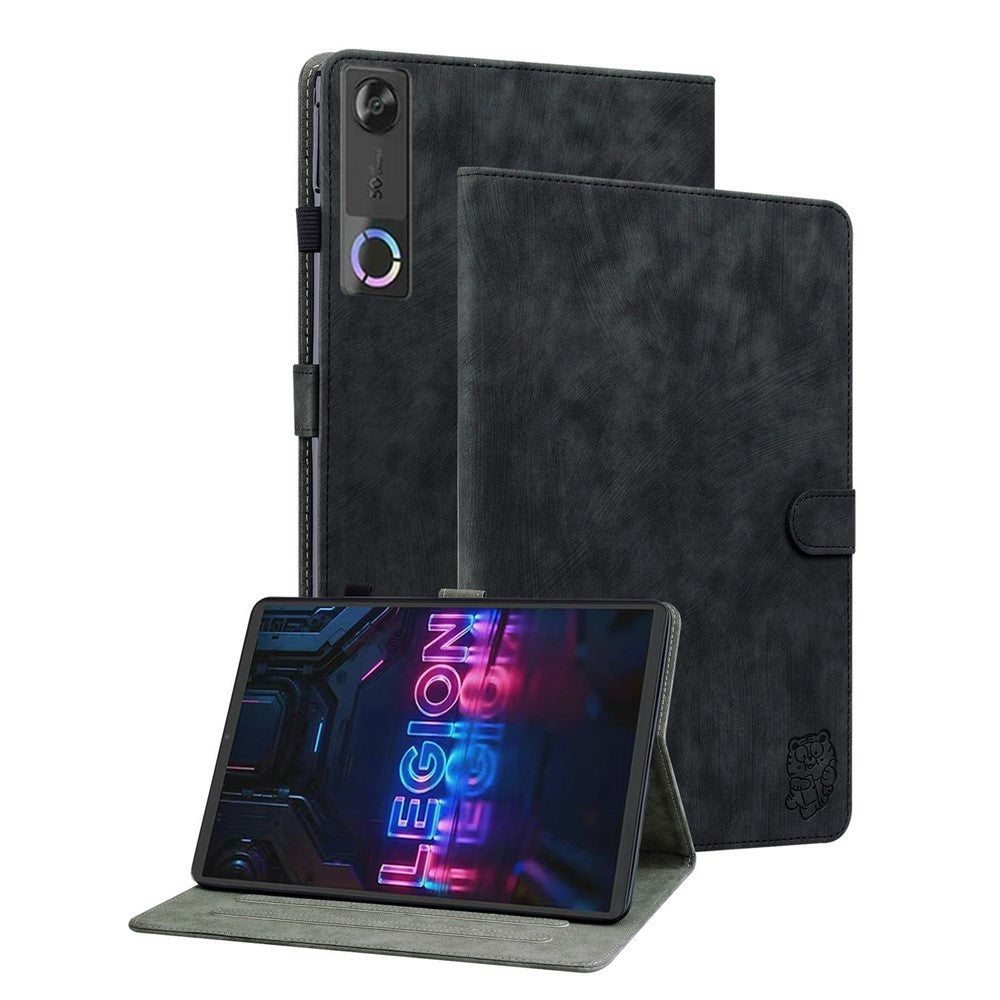 For Lenovo Tab Gen 5 / Legion Y700 (Gen 5) Case Tiger Imprint Anti-Scratch PU Leather Tablet Cover