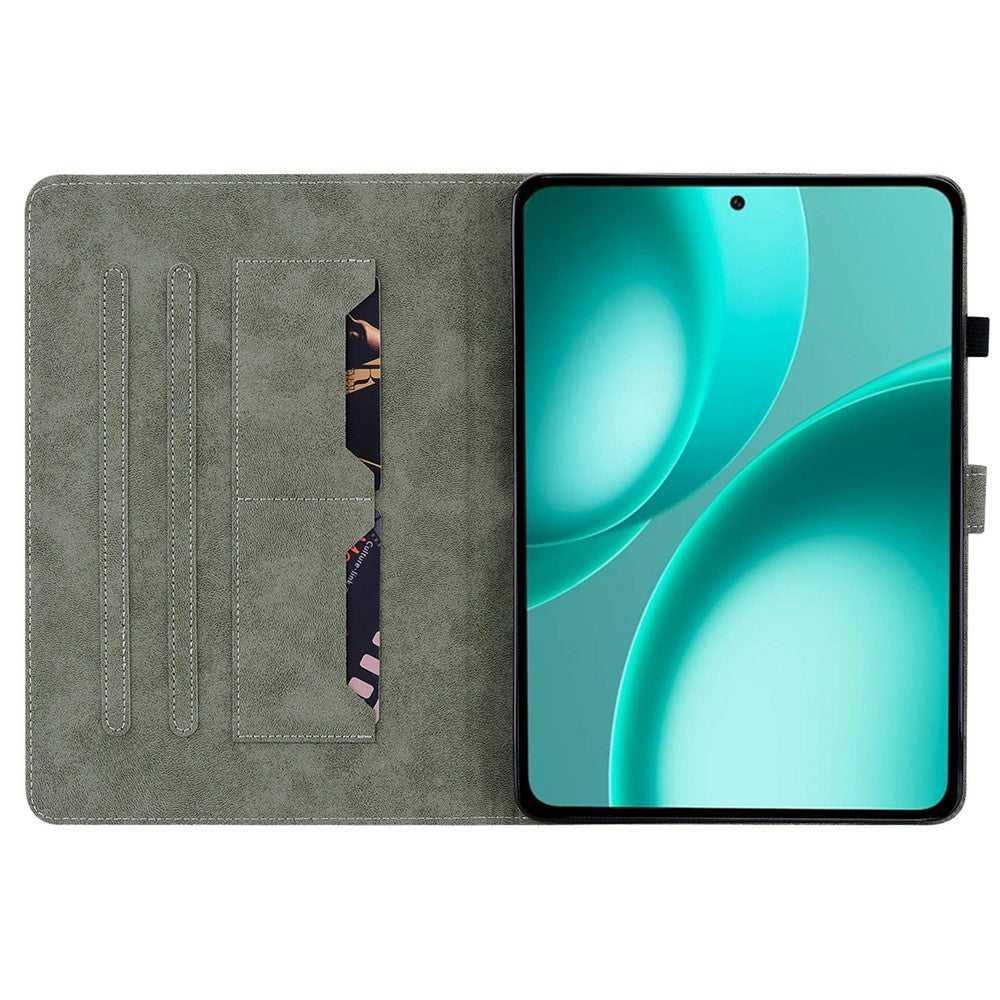 Oppo Pad Mini-skal Tiger Imprint reptåligt PU-läder surfplatta