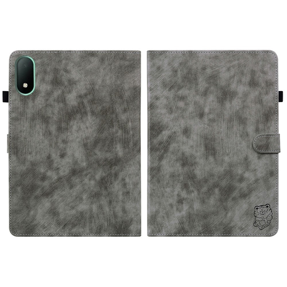 Oppo Pad Mini-skal Tiger Imprint reptåligt PU-läder surfplatta